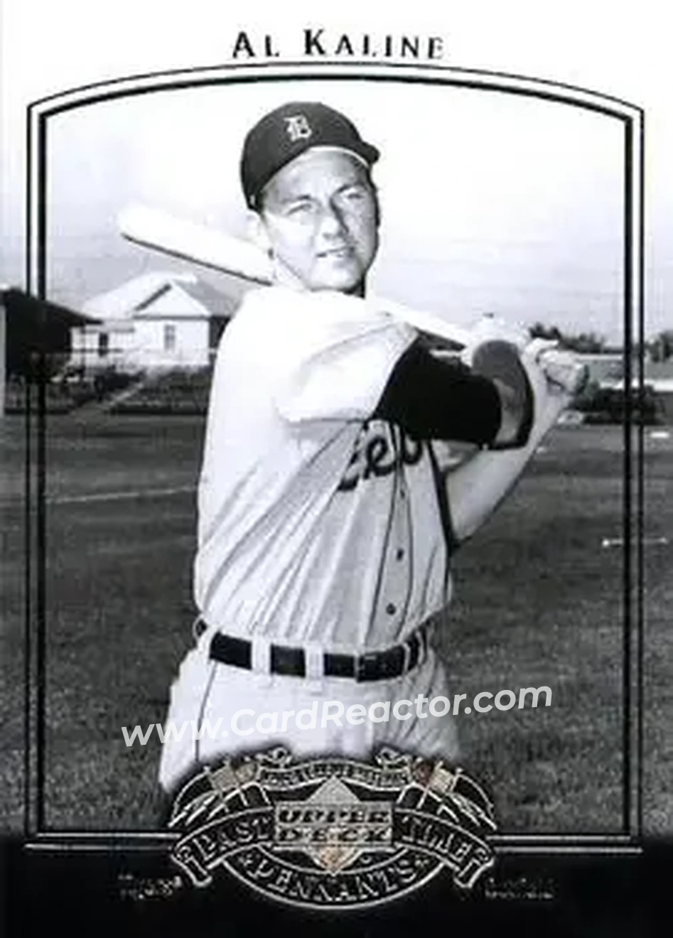 2005 UD Past Time Pennants #1 - Al Kaline - Detroit Tigers - Front