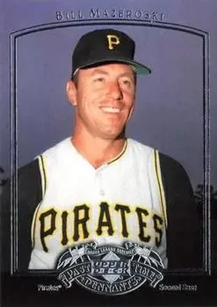2005 UD Past Time Pennants #4 - Bill Mazeroski - Pittsburgh Pirates