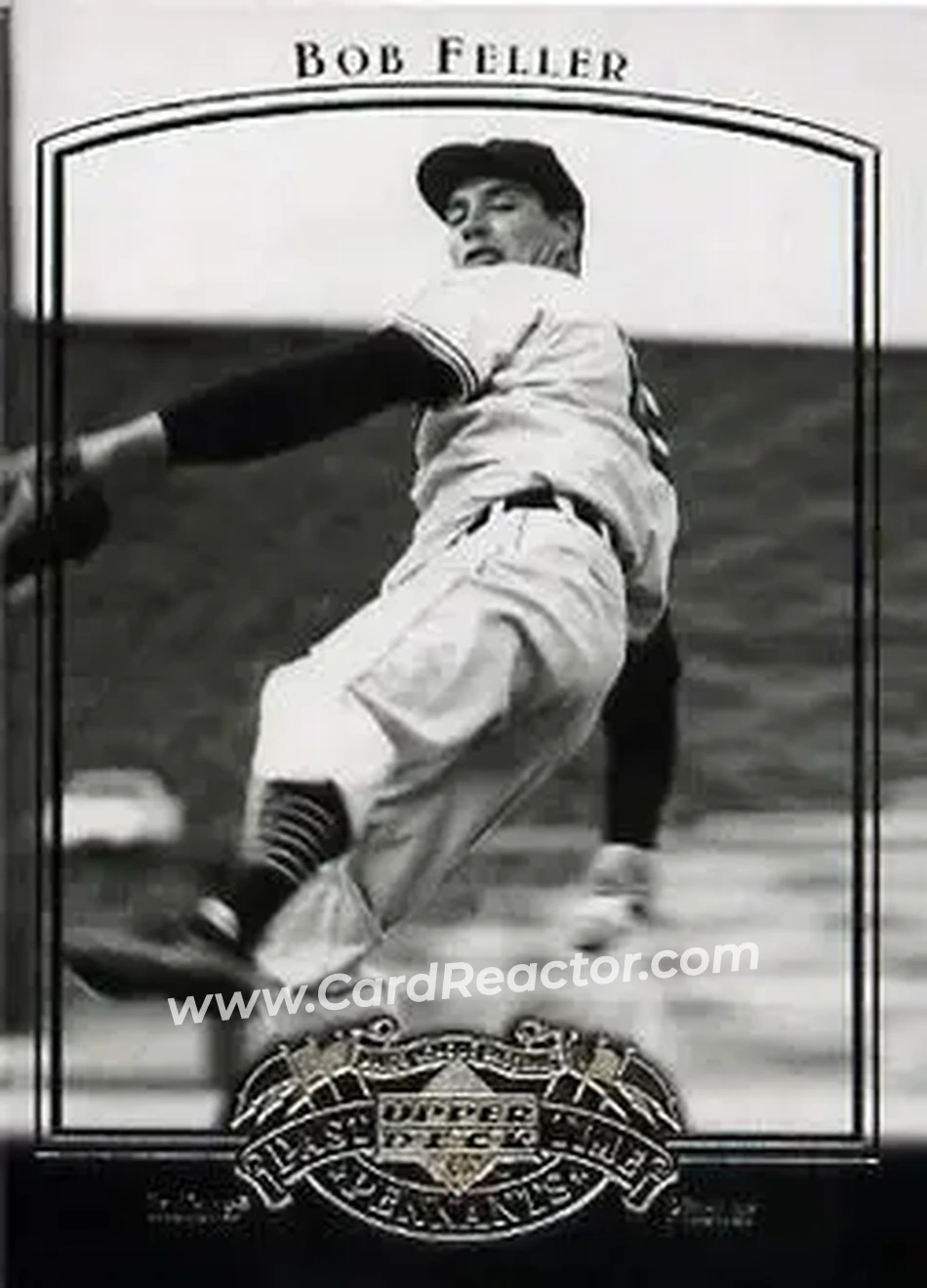 2005 UD Past Time Pennants #6 - Bob Feller - Cleveland Indians - Front