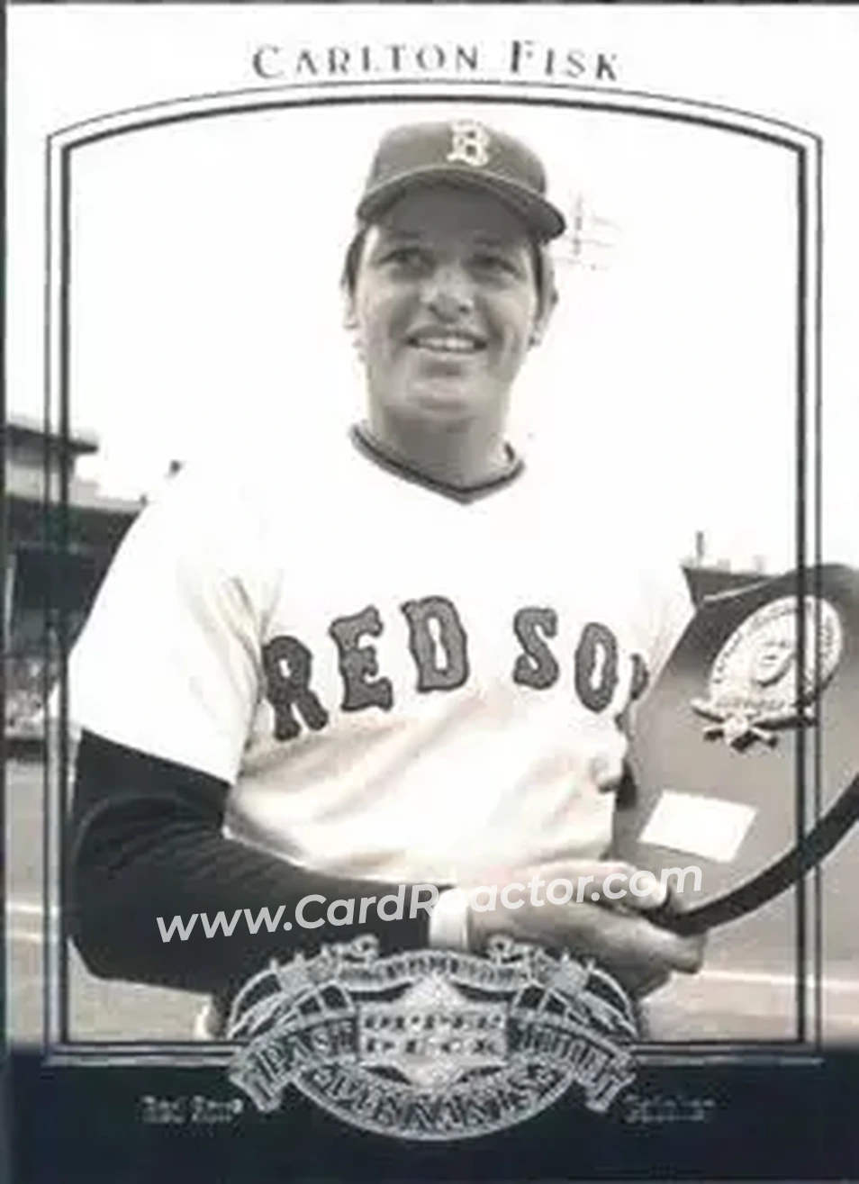 2005 UD Past Time Pennants #15 - Carlton Fisk - Boston Red Sox - Front