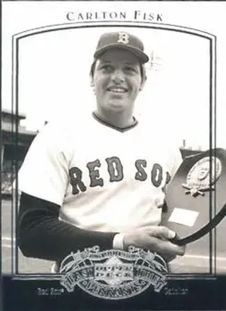 2005 UD Past Time Pennants #15 - Carlton Fisk - Boston Red Sox