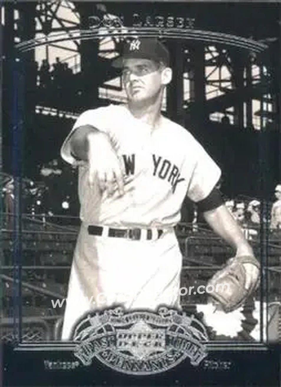 2005 UD Past Time Pennants #19 - Don Larsen - New York Yankees - Front