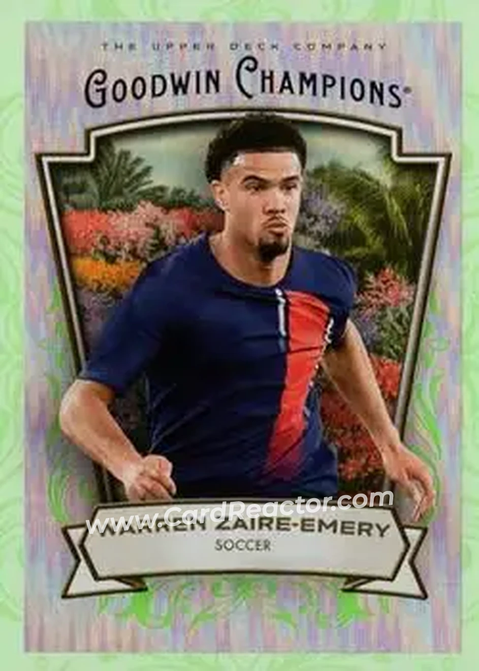 2026 Upper Deck Goodwin Champions - Neon Green Rainbow #38 - Warren Zaire-Emery - Front
