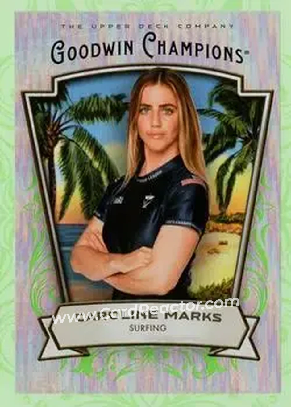 2026 Upper Deck Goodwin Champions - Neon Green Rainbow #77 - Caroline Marks - Front