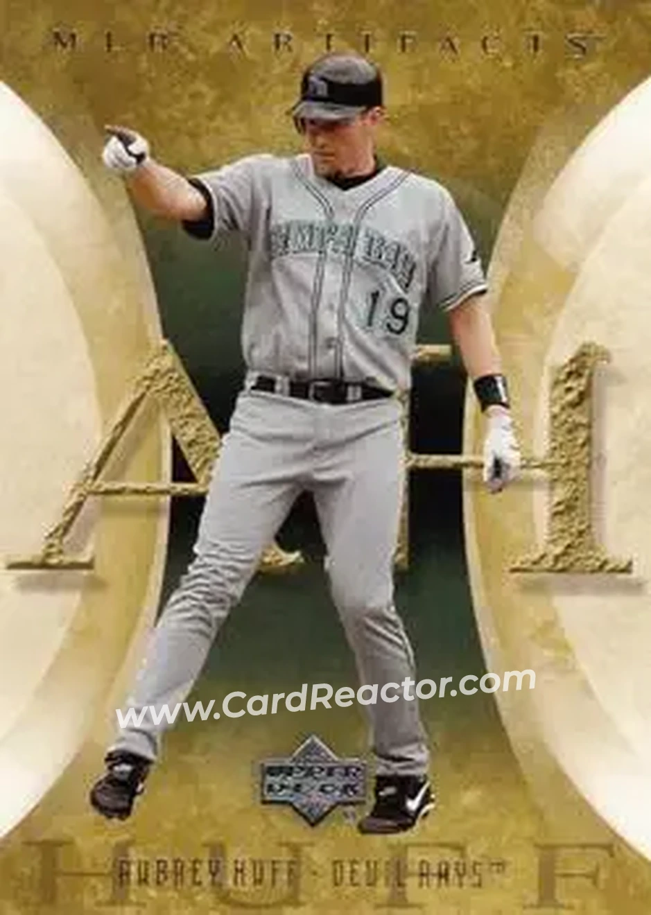 2005 Upper Deck Artifacts #9 - Aubrey Huff - Tampa Bay Devil Rays - Front