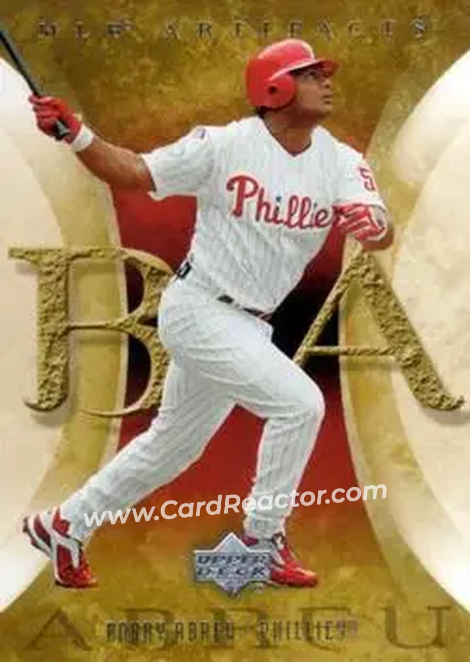 2005 Upper Deck Artifacts #13 - Bob Abreu - Philadelphia Phillies - Front