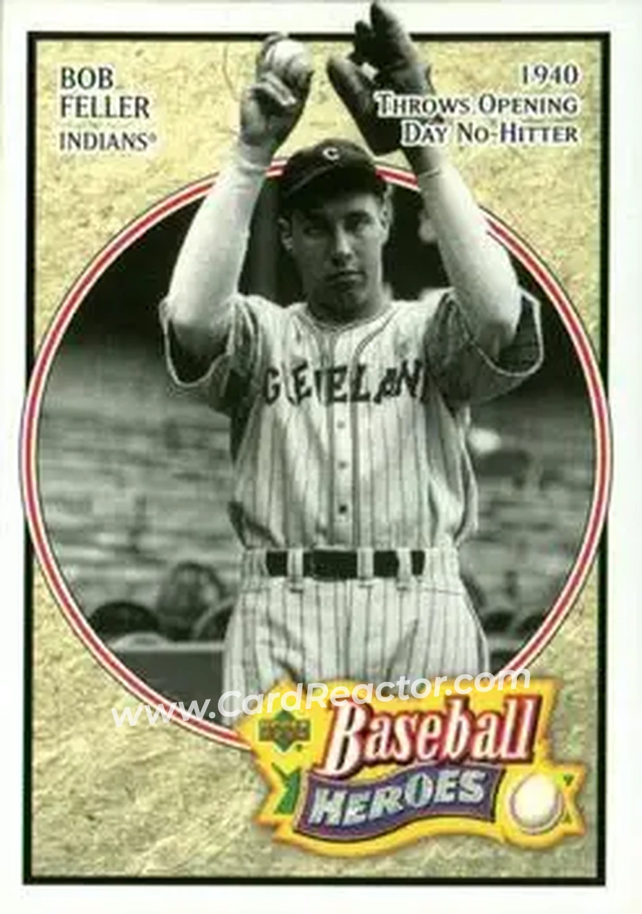 2005 Upper Deck Baseball Heroes #2 - Bob Feller - Cleveland Indians - Front