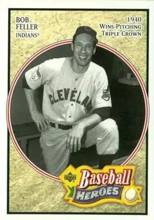 2005 Upper Deck Baseball Heroes #3 - Bob Feller - Cleveland Indians