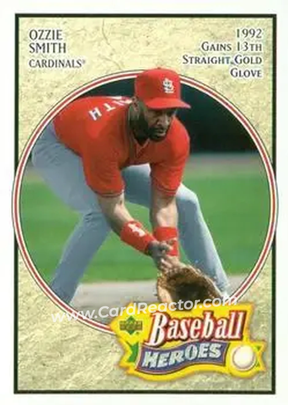 2005 Upper Deck Baseball Heroes #47 - Ozzie Smith - St. Louis Cardinals - Front