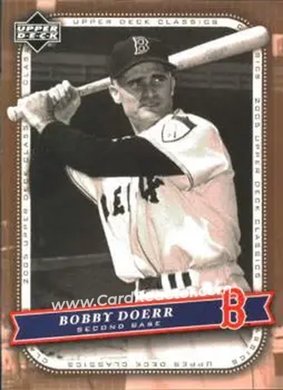 2005 Upper Deck Classics #12 - Bobby Doerr - Boston Red Sox - Front