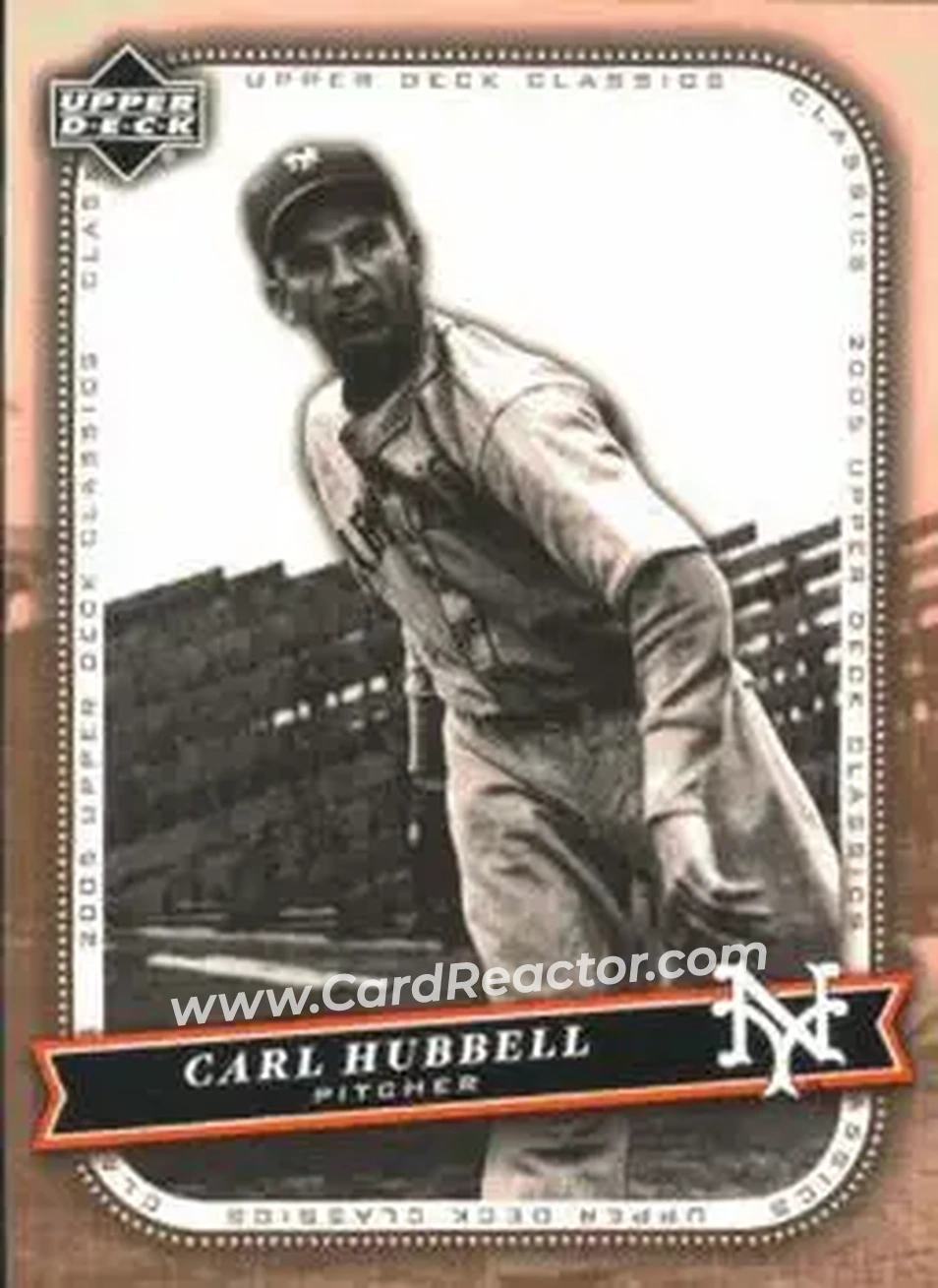 2005 Upper Deck Classics #18 - Carl Hubbell - New York Giants - Front