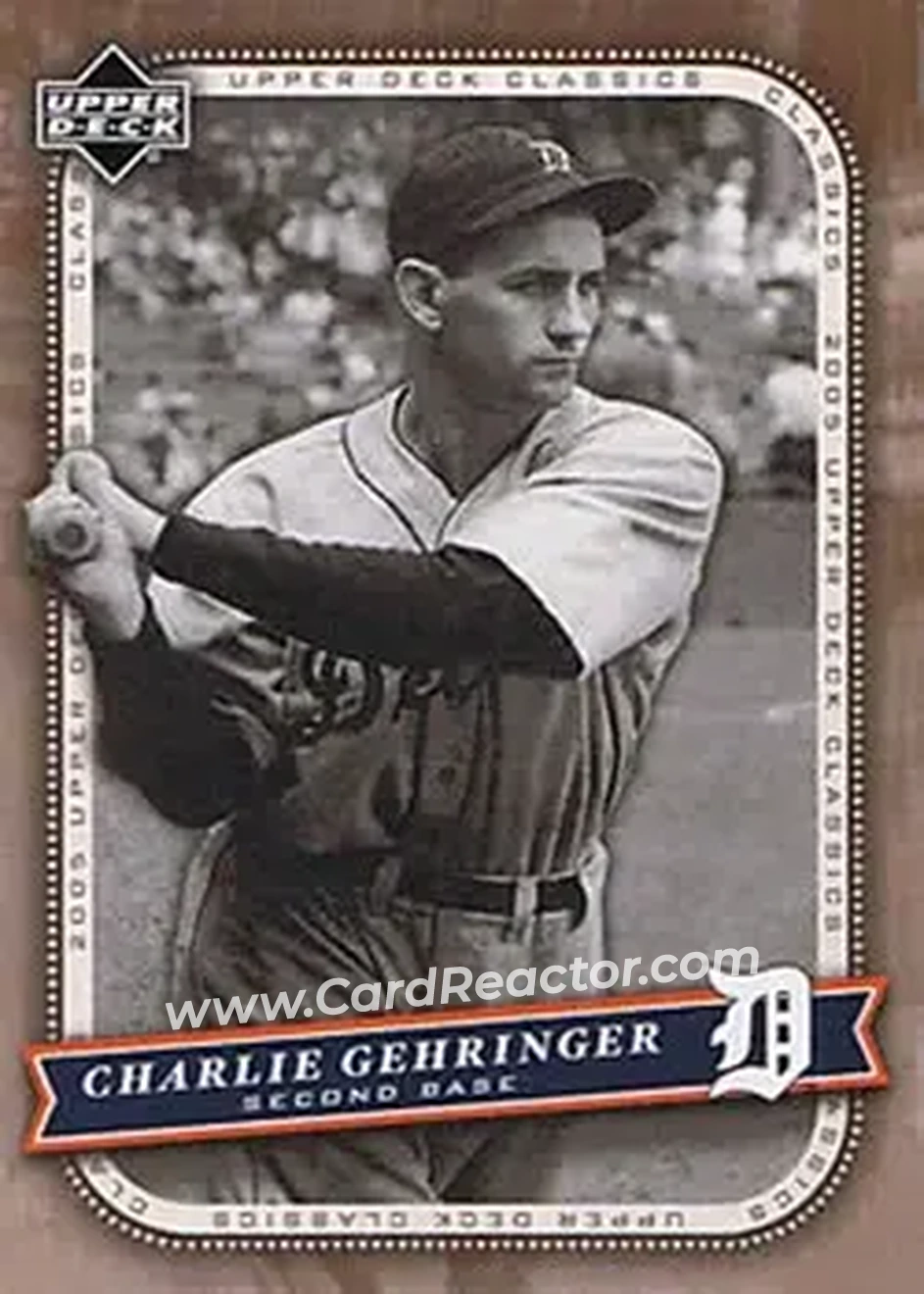 2005 Upper Deck Classics #21 - Charlie Gehringer - Detroit Tigers - Front