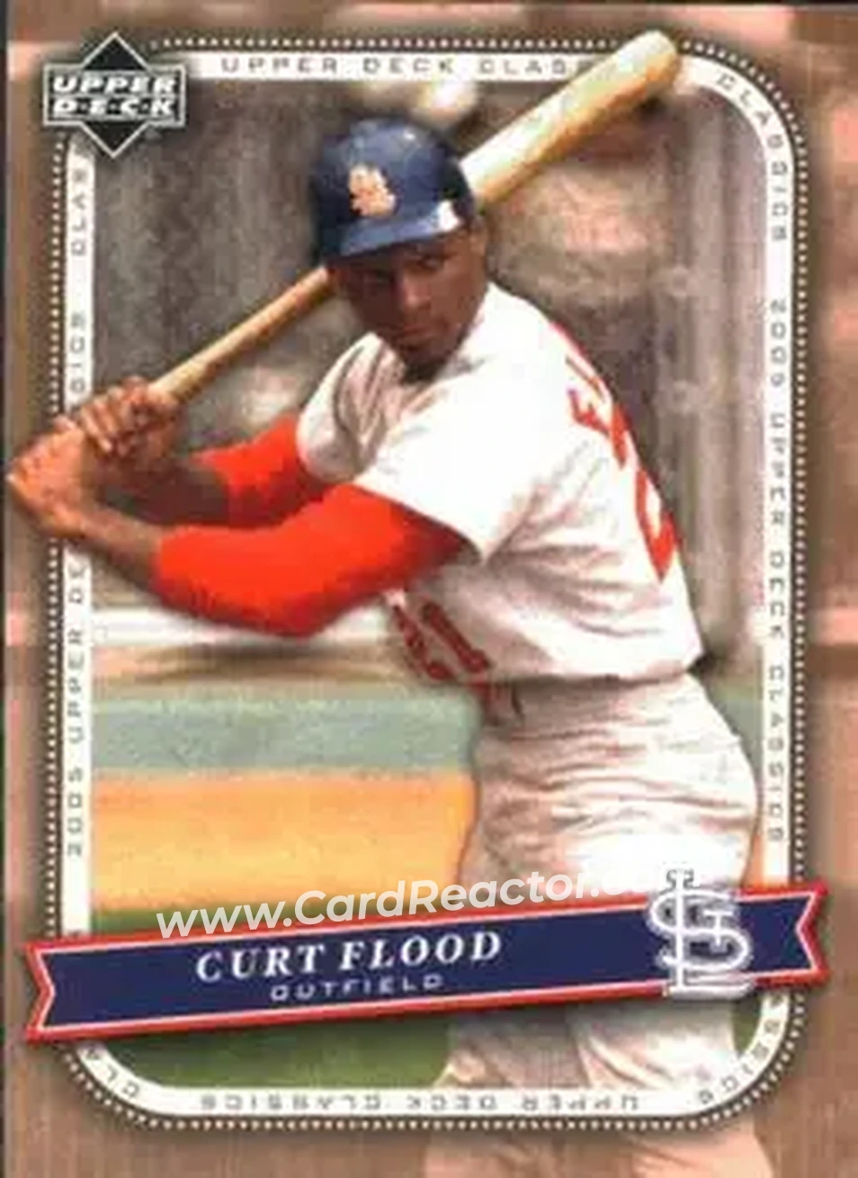 2005 Upper Deck Classics #22 - Curt Flood - St. Louis Cardinals - Front 2005 Upper Deck Classics #22 - Curt Flood - St. Louis Cardinals - Front