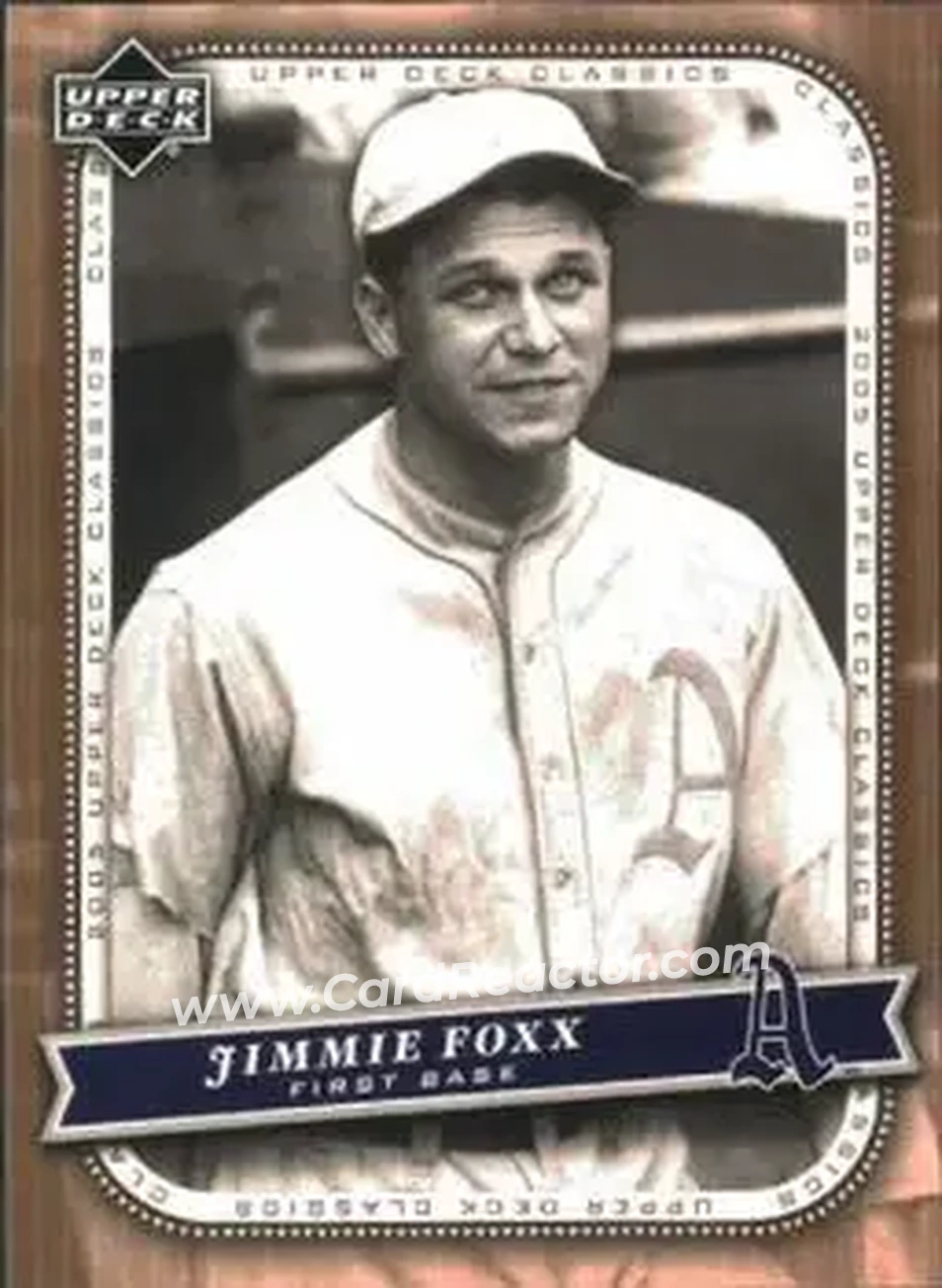2005 Upper Deck Classics #23 - Jimmie Foxx - Philadelphia Athletics - Front