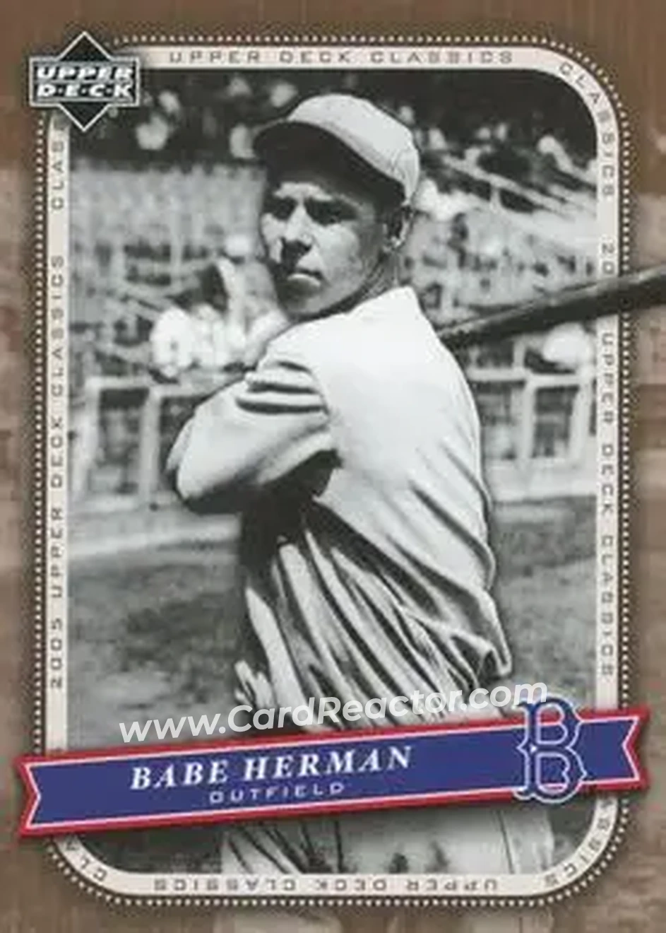 2005 Upper Deck Classics #4 - Floyd “Babe” Herman - Brooklyn Dodgers - Front