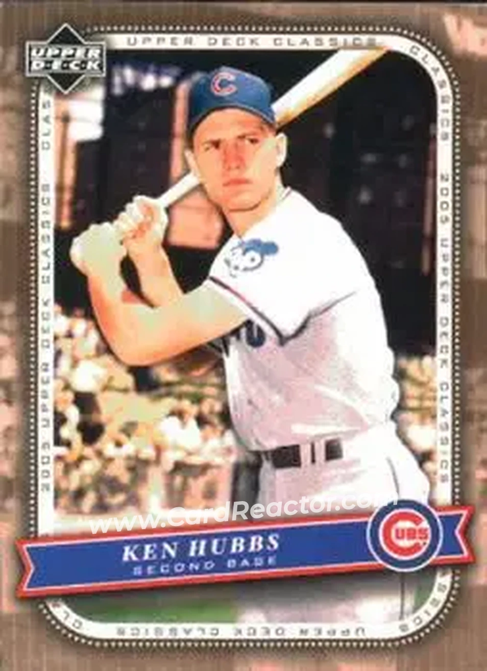 2005 Upper Deck Classics #14 - Ken Hubbs - Chicago Cubs - Front