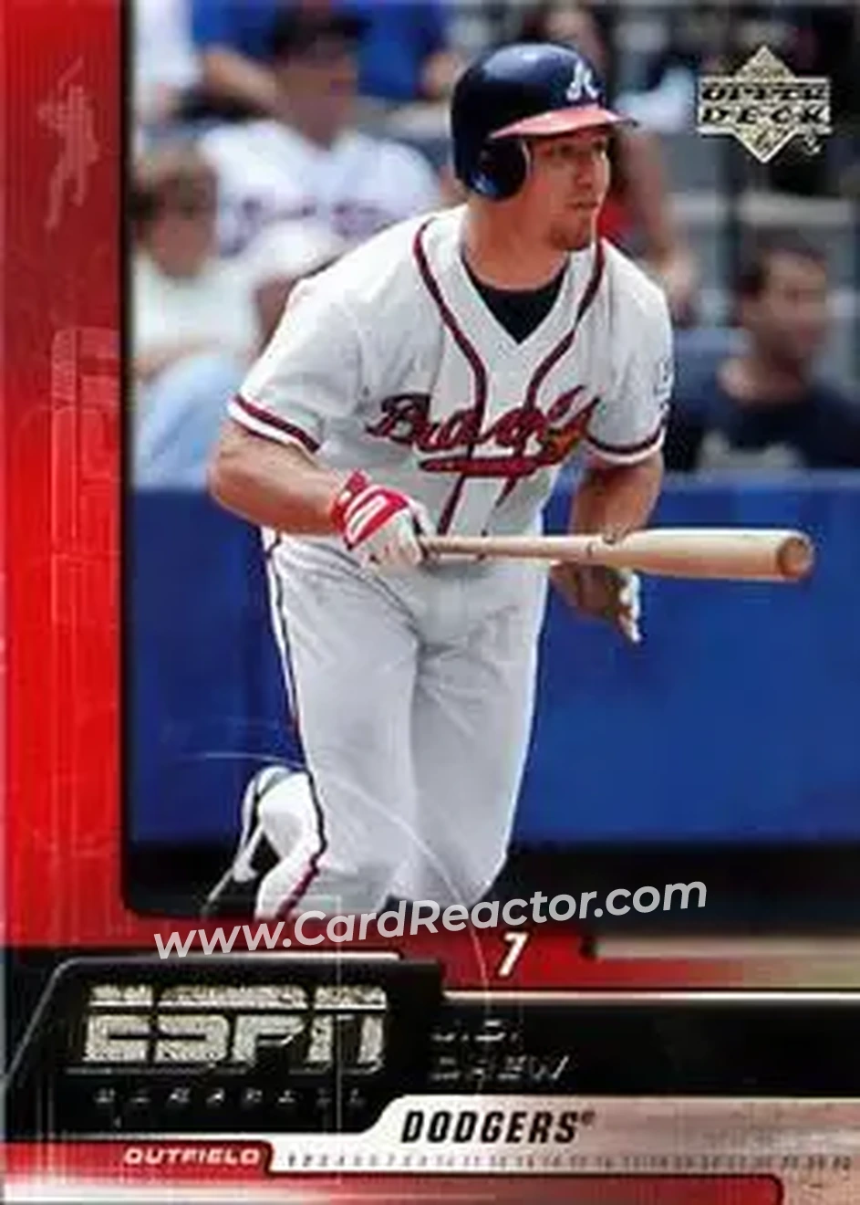 2005 Upper Deck ESPN #8 - J.D. Drew - Los Angeles Dodgers - Front 2005 Upper Deck ESPN #8 - J.D. Drew - Los Angeles Dodgers - Front