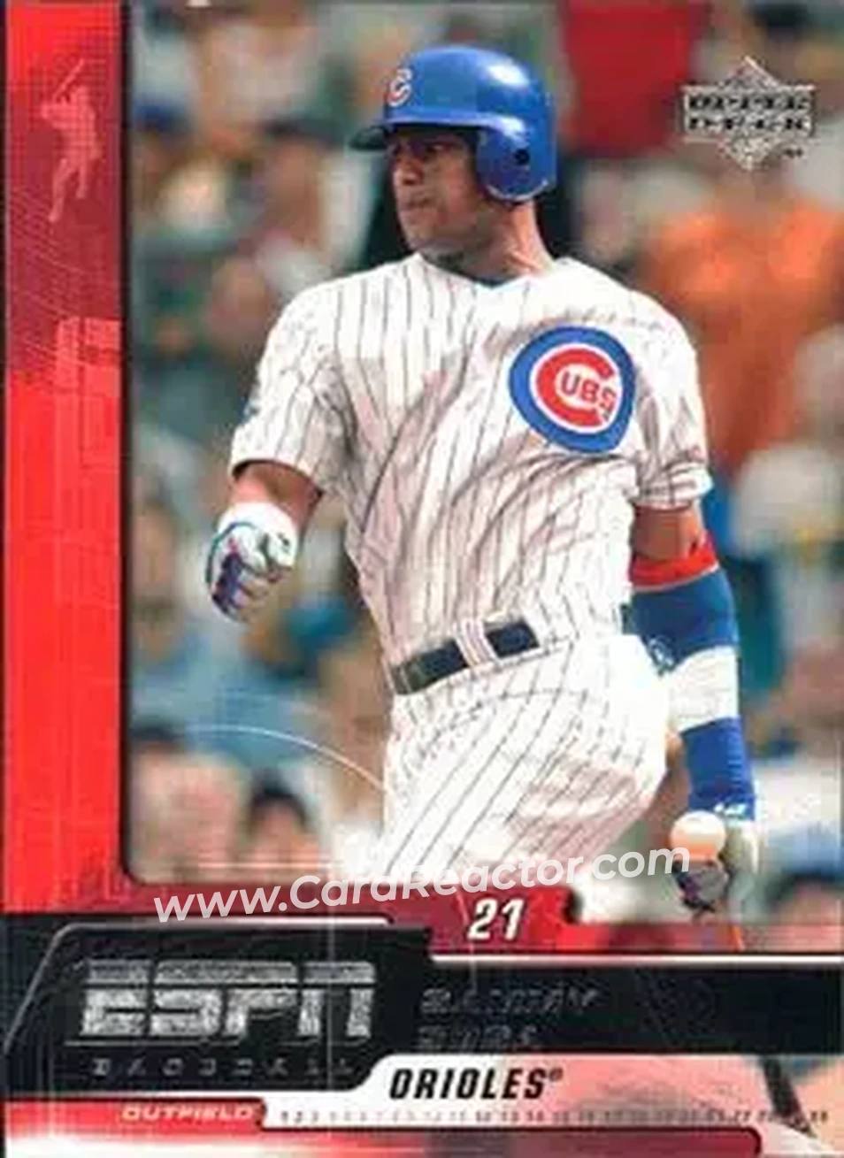 2005 Upper Deck ESPN #21 - Sammy Sosa - Baltimore Orioles - Front 2005 Upper Deck ESPN #21 - Sammy Sosa - Baltimore Orioles - Front