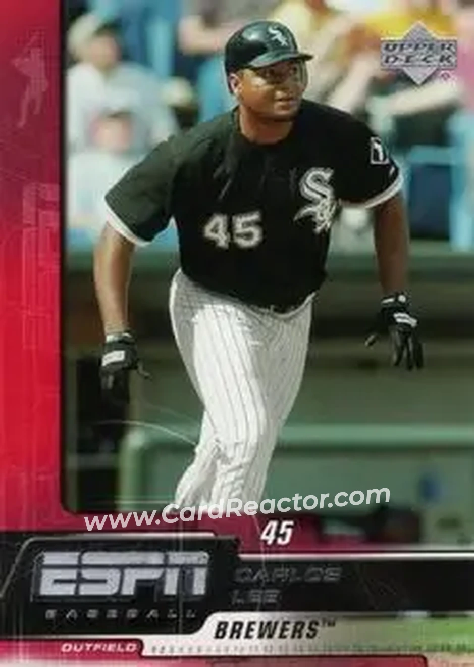 2005 Upper Deck ESPN #22 - Carlos Lee - Milwaukee Brewers - Front