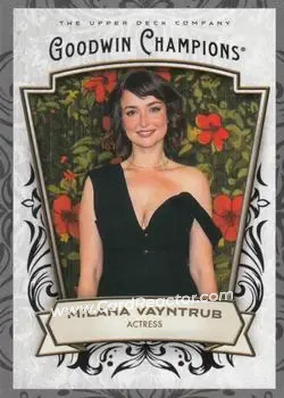 2026 Upper Deck Goodwin Champions - Glossy Black #20 - Milana Vayntrub - Front