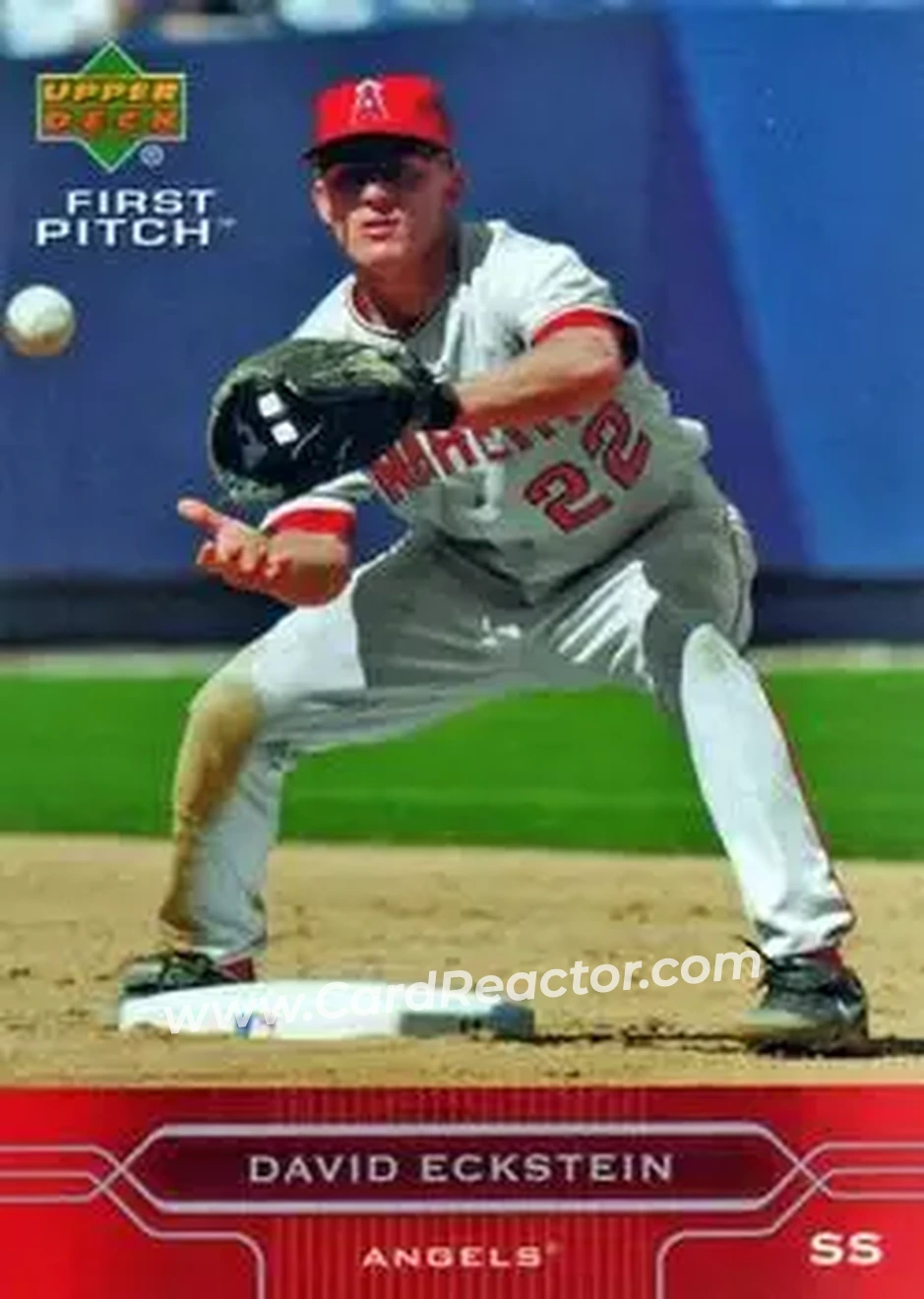 2005 Upper Deck First Pitch #3 - David Eckstein - Los Angeles Angels - Front