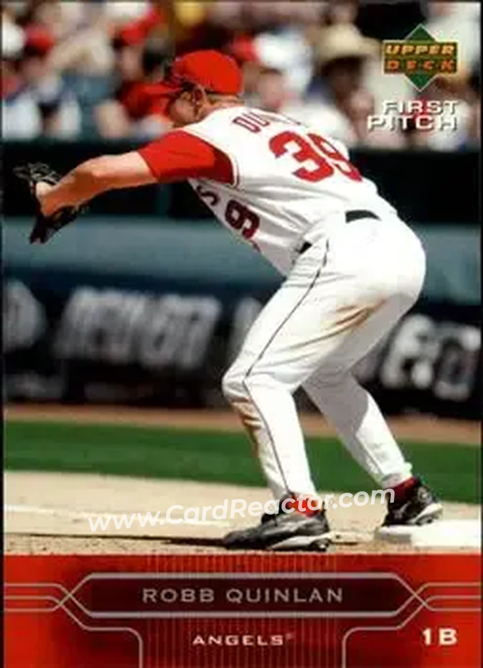 2005 Upper Deck First Pitch #5 - Robb Quinlan - Los Angeles Angels - Front 2005 Upper Deck First Pitch #5 - Robb Quinlan - Los Angeles Angels - Front