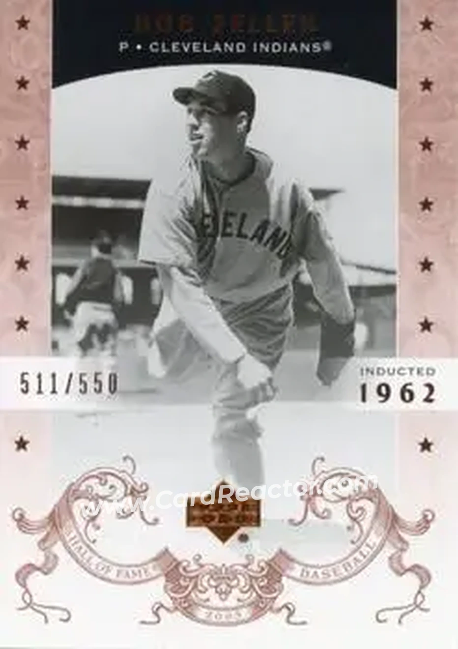 2005 Upper Deck Hall of Fame #5 - Bob Feller - Cleveland Indians - Front 2005 Upper Deck Hall of Fame #5 - Bob Feller - Cleveland Indians - Front