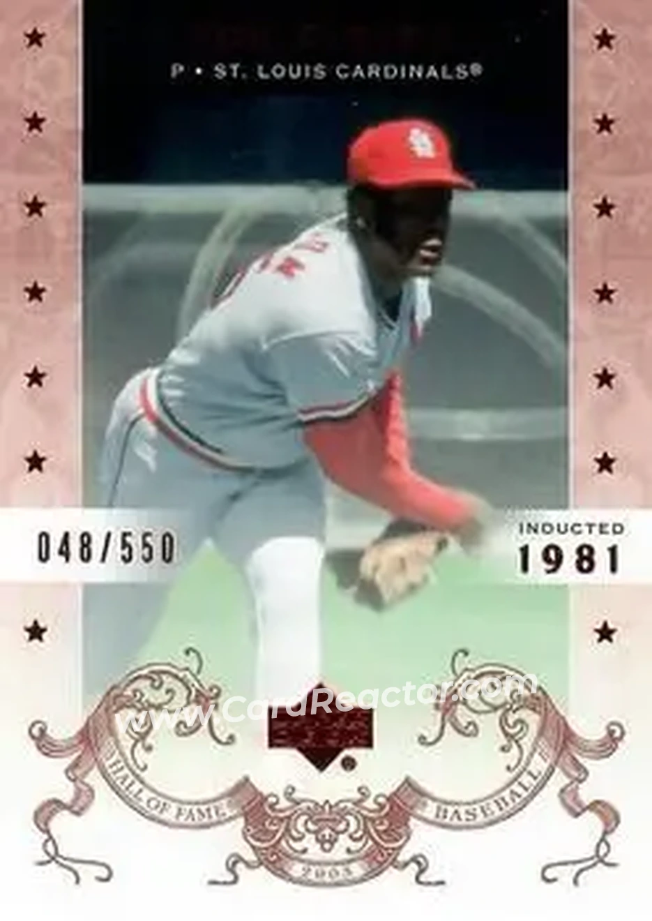 2005 Upper Deck Hall of Fame #6 - Bob Gibson - St. Louis Cardinals - Front