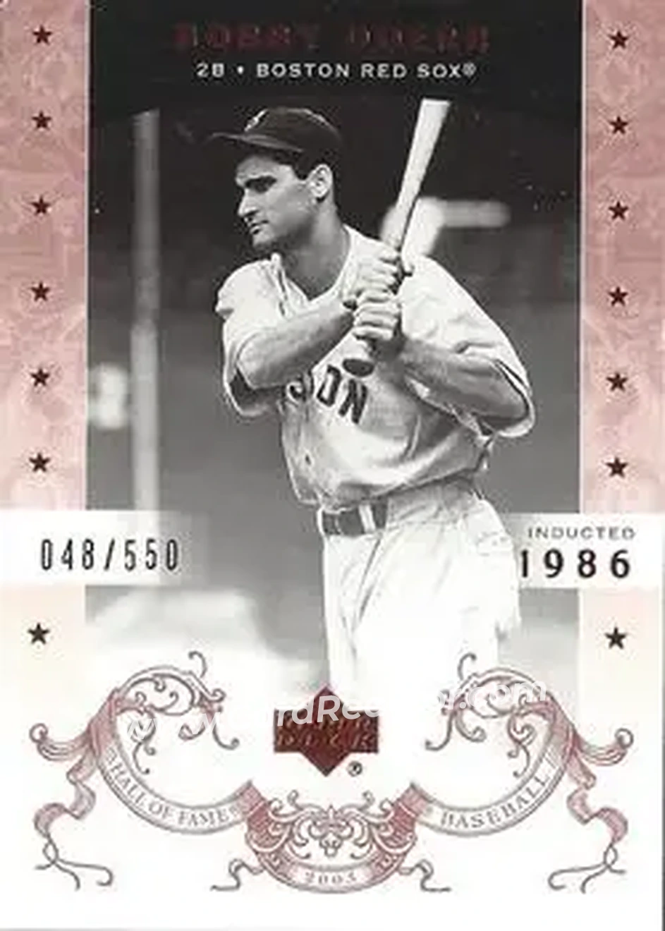 2005 Upper Deck Hall of Fame #8 - Bobby Doerr - Boston Red Sox - Front