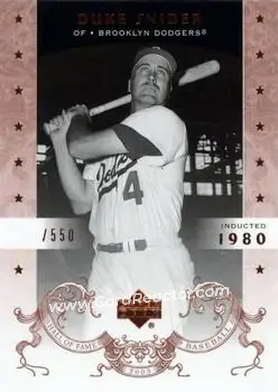 2005 Upper Deck Hall of Fame #20 - Edwin "Duke" Snider - Brooklyn Dodgers - Front