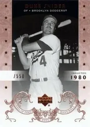 2005 Upper Deck Hall of Fame #20 - Edwin "Duke" Snider - Brooklyn Dodgers