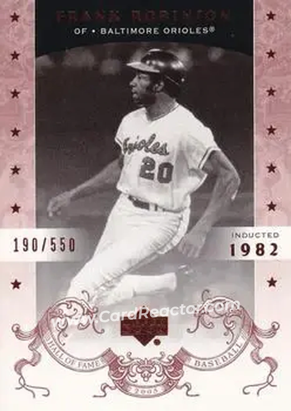 2005 Upper Deck Hall of Fame #27 - Frank Robinson - Baltimore Orioles - Front