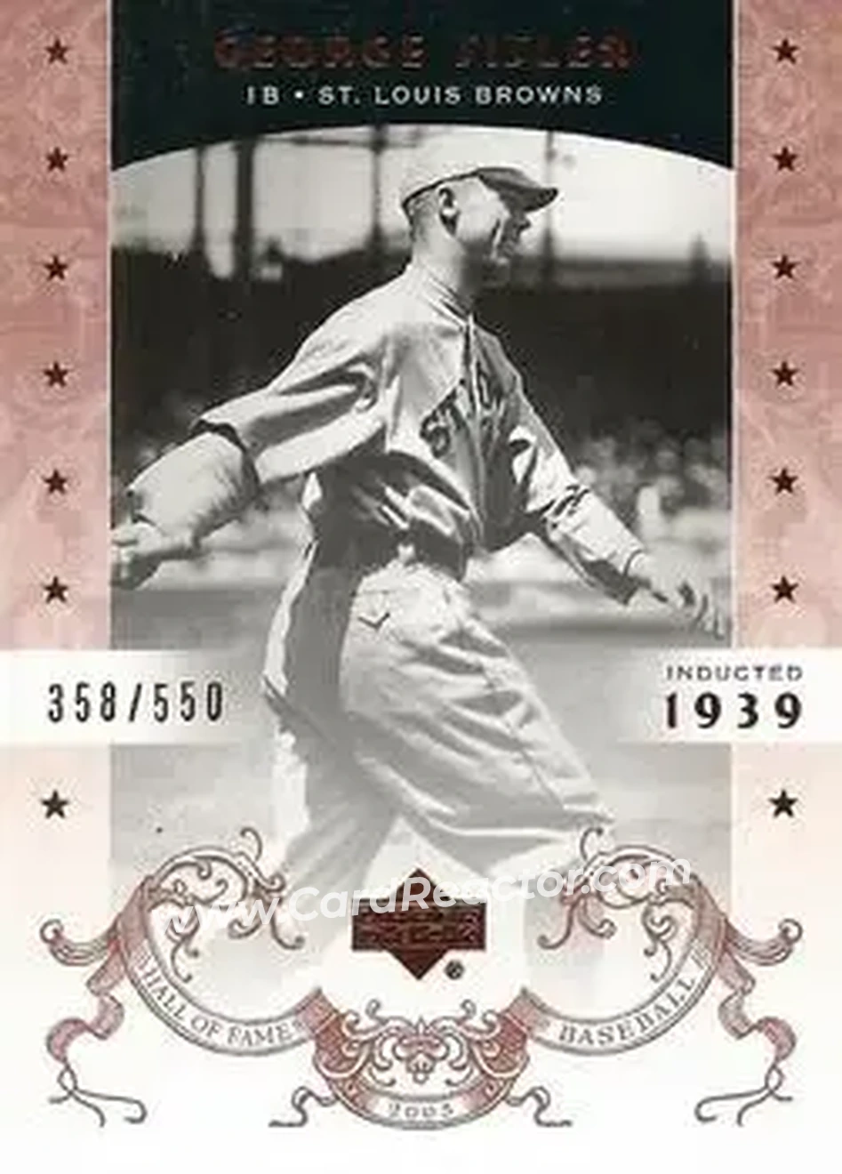 2005 Upper Deck Hall of Fame #32 - George Sisler - St. Louis Browns - Front 2005 Upper Deck Hall of Fame #32 - George Sisler - St. Louis Browns - Front