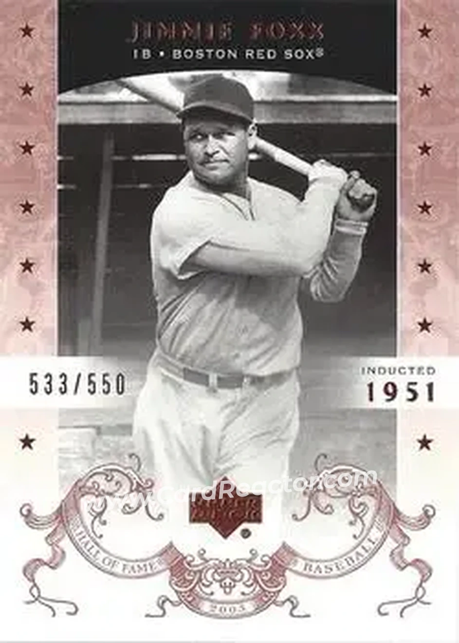 2005 Upper Deck Hall of Fame #39 - Jimmie Foxx - Boston Red Sox - Front