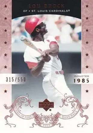 2005 Upper Deck Hall of Fame #48 - Lou Brock - St. Louis Cardinals