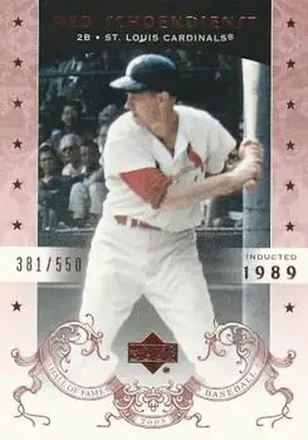 2005 Upper Deck Hall of Fame #61 - Al Schoendienst - St. Louis Cardinals