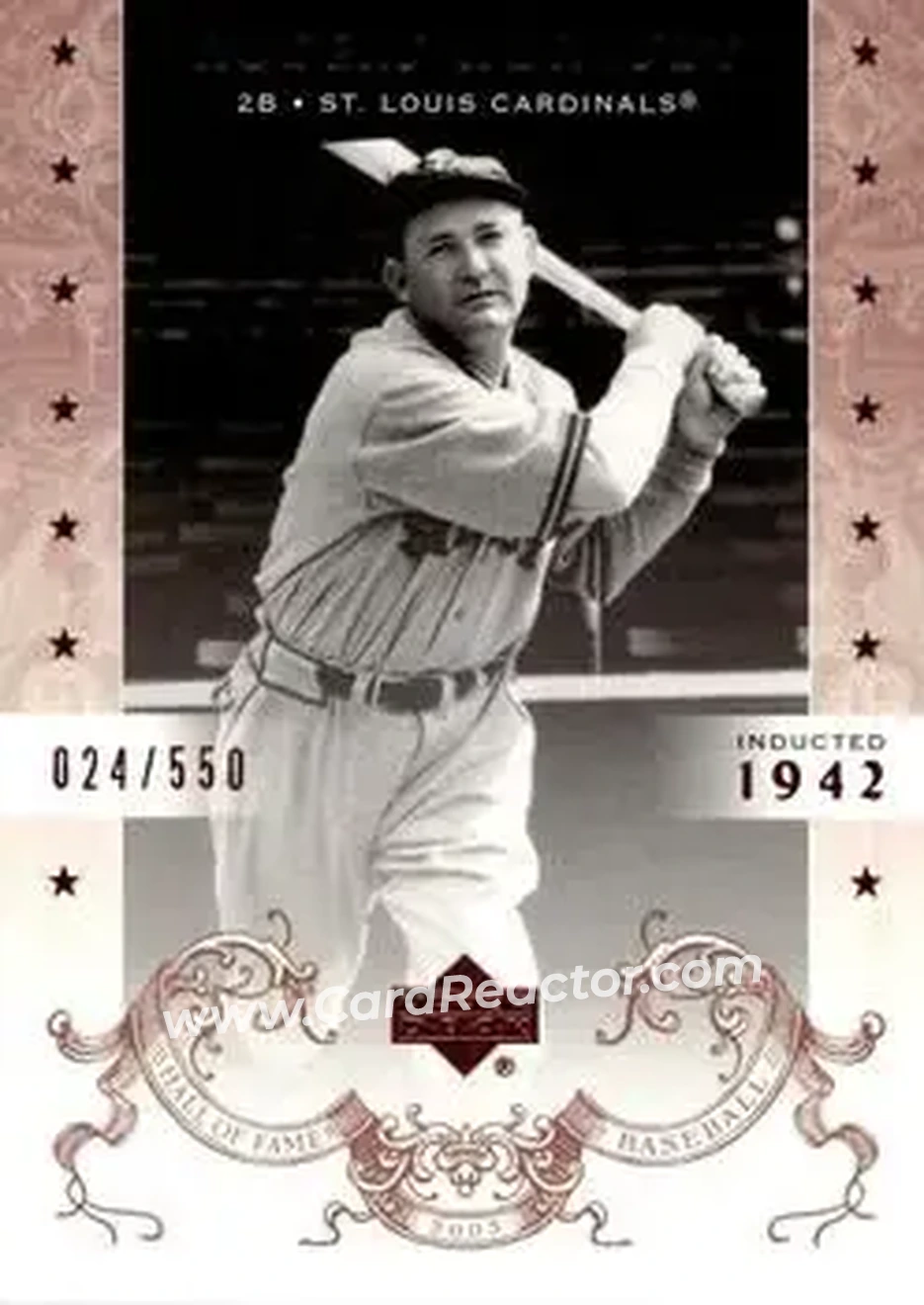 2005 Upper Deck Hall of Fame #67 - Rogers Hornsby - St. Louis Cardinals - Front