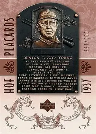 2005 Upper Deck Hall of Fame #88 - Cy Young - Cleveland Indians