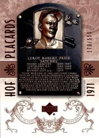 2005 Upper Deck Hall of Fame #95 - Satchel Paige - Cleveland Indians