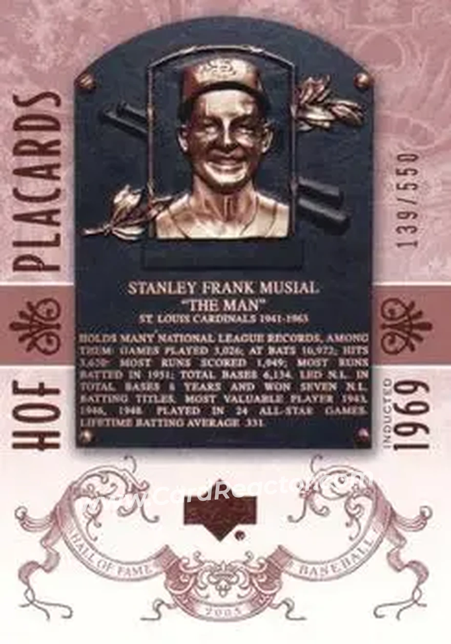2005 Upper Deck Hall of Fame #96 - Stan Musial - St. Louis Cardinals - Front