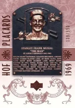 2005 Upper Deck Hall of Fame #96 - Stan Musial - St. Louis Cardinals