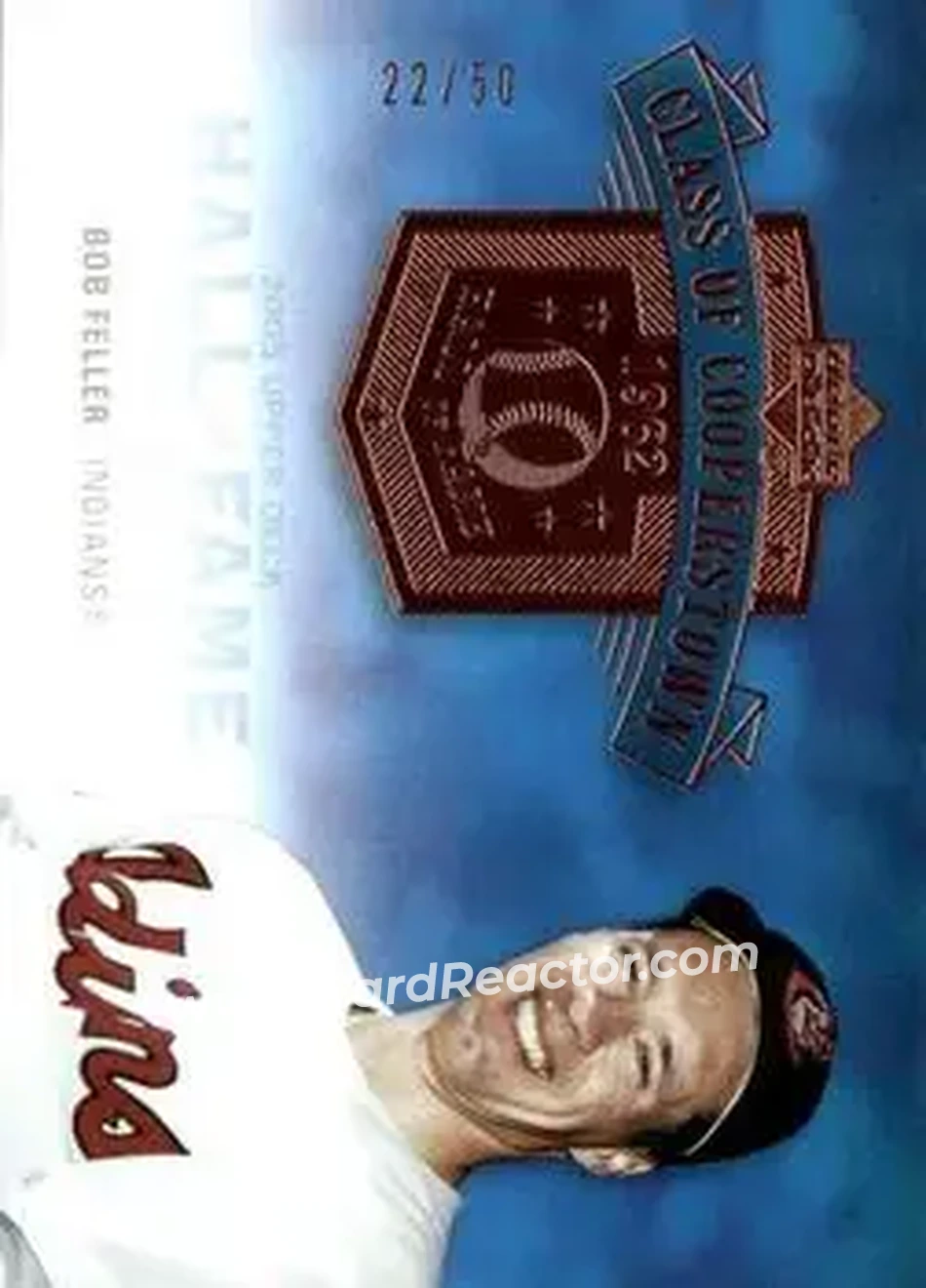 2005 Upper Deck Hall of Fame - Class of Cooperstown #CC-BF2 - Bob Feller - Cleveland Indians - Front 2005 Upper Deck Hall of Fame - Class of Cooperstown #CC-BF2 - Bob Feller - Cleveland Indians - Front