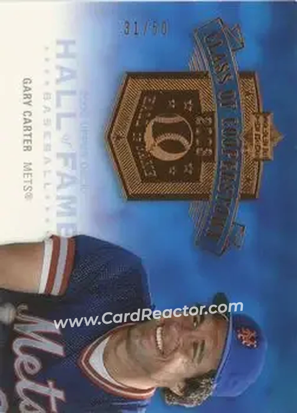 2005 Upper Deck Hall of Fame - Class of Cooperstown #CC-GC1 - Gary Carter - New York Mets - Front 2005 Upper Deck Hall of Fame - Class of Cooperstown #CC-GC1 - Gary Carter - New York Mets - Front