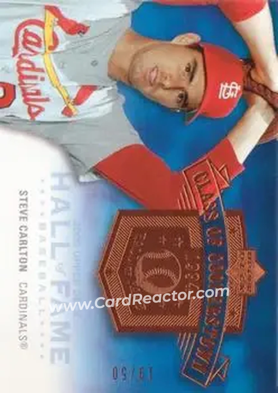 2005 Upper Deck Hall of Fame - Class of Cooperstown #CC-SC1 - Steve Carlton - St. Louis Cardinals - Front 2005 Upper Deck Hall of Fame - Class of Cooperstown #CC-SC1 - Steve Carlton - St. Louis Cardinals - Front
