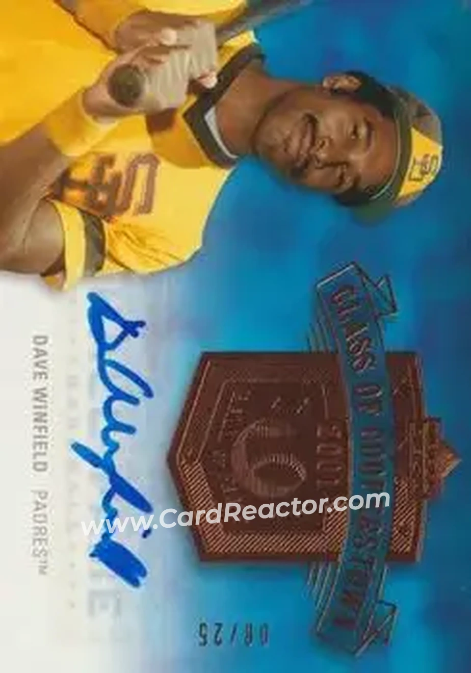2005 Upper Deck Hall of Fame - Class of Cooperstown Autograph #CC-DW1 - Dave Winfield - San Diego Padres - Front