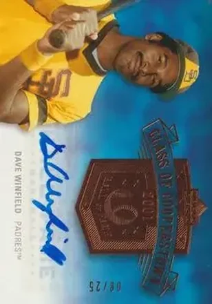 2005 Upper Deck Hall of Fame - Class of Cooperstown Autograph #CC-DW1 - Dave Winfield - San Diego Padres