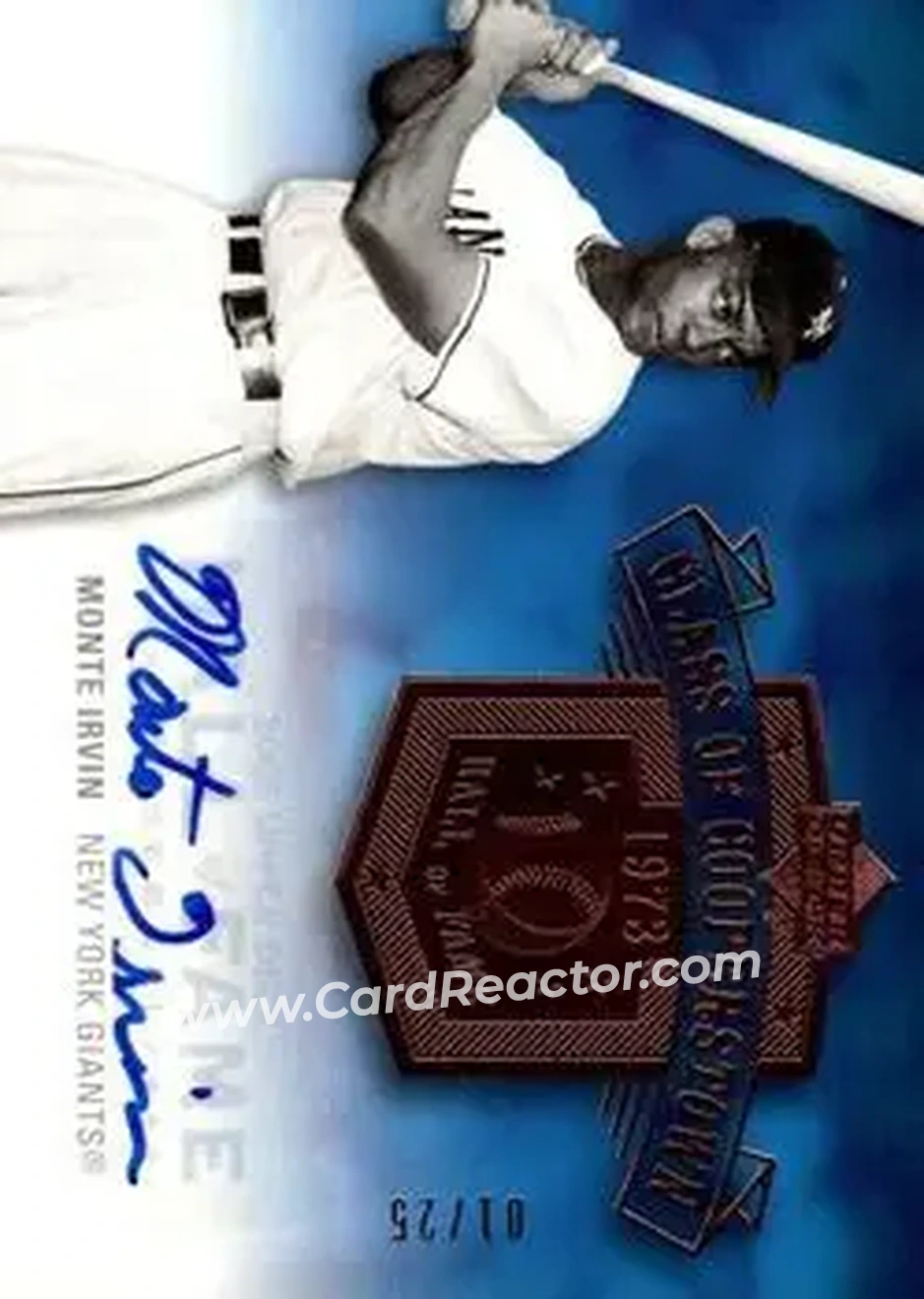 2005 Upper Deck Hall of Fame - Class of Cooperstown Autograph #CC-MI1 - Monte Irvin - New York Giants - Front 2005 Upper Deck Hall of Fame - Class of Cooperstown Autograph #CC-MI1 - Monte Irvin - New York Giants - Front