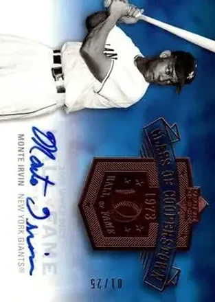 2005 Upper Deck Hall of Fame - Class of Cooperstown Autograph #CC-MI1 - Monte Irvin - New York Giants