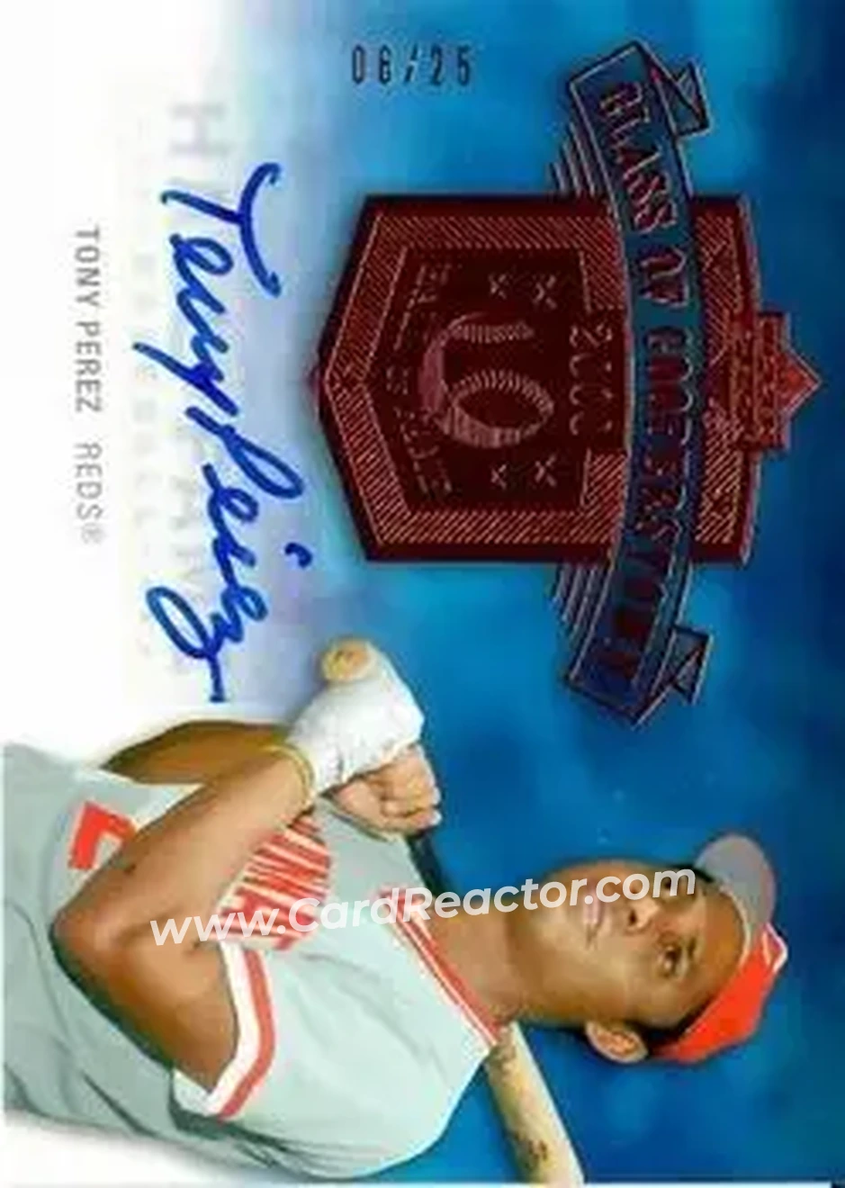 2005 Upper Deck Hall of Fame - Class of Cooperstown Autograph #CC-TP1 - Tony Pérez - Cincinnati Reds - Front 2005 Upper Deck Hall of Fame - Class of Cooperstown Autograph #CC-TP1 - Tony Pérez - Cincinnati Reds - Front