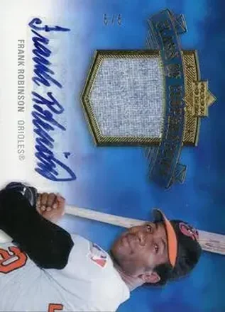 2005 Upper Deck Hall of Fame - Class of Cooperstown Autograph-Material Gold #CC-FR2 - Frank Robinson - Baltimore Orioles